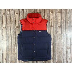 PATAGONIA Bivy Goose Down Puffer Vest size M color Red / Navy
